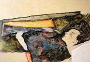 Egon Schiele, The Artist-s Mother Sleeping